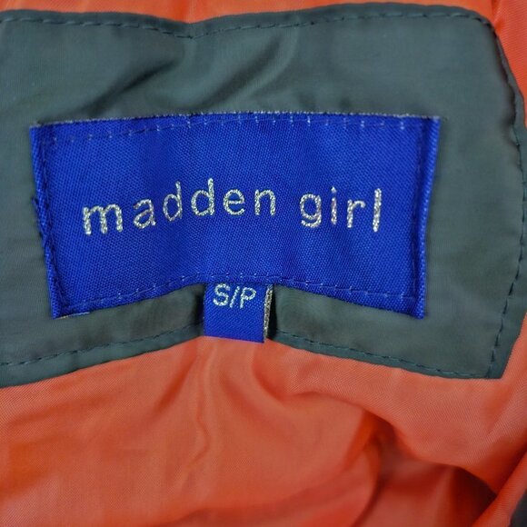 ❤️418 Madden Girl Jacket Multi Pocket Parka Coat Olive - Picture 4 of 13